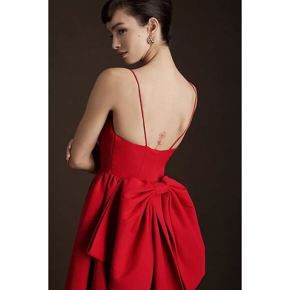 Anthropologie Sachin & Babi Hadley V-Neck Back-Bow Empire Gown - Picture 4 of 11
